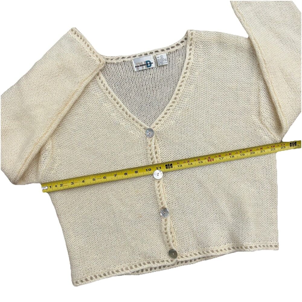 Vintage Paul Harris Design Button Up Knit Cardigan Sweater Women's Size M Mohair - Picture 6 of 11
